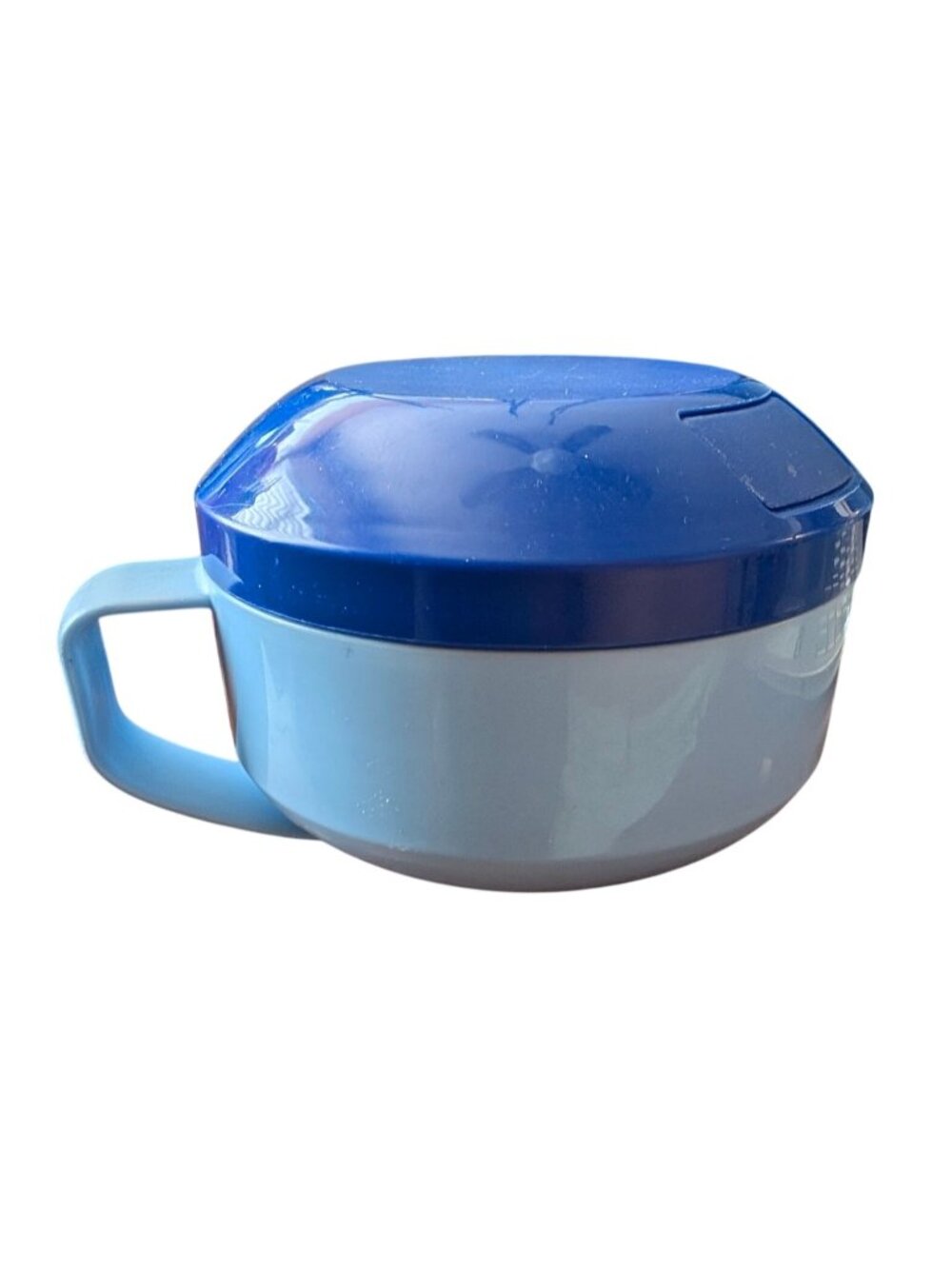 Aladdin Blue & Light Blue Microwave-Safe Soup Mug With Handle 12oz Capacity BPA-